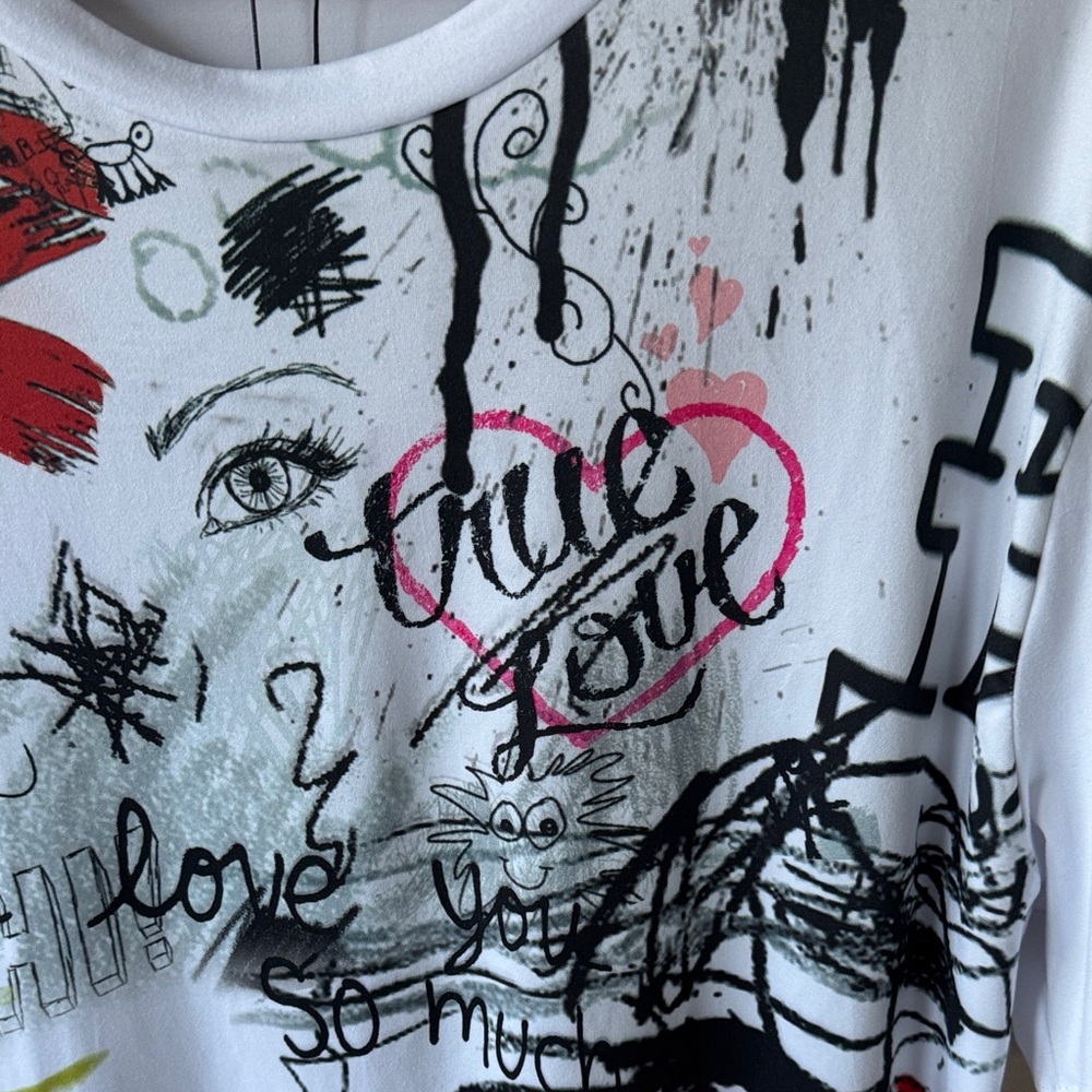 Fashion Nova My Expression Graffiti Tunic Top - Picture 3 of 14